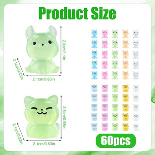 Foto 2 | Foto 2 | Figuras De Gato En Miniatura Xihircd Luminous 60 Unidades 2 Estilos - Venta Internacional.