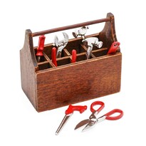 Caja De Herramientas En Miniatura Odoria A Escala 1/12 Con 8 Herramientas De Madera Y Metal - Venta Internacional.