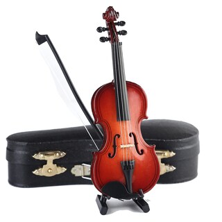 Foto 3 | Foto 3 | Violín Miniatura Dselvgvu De Madera Con Soporte Arco Y Funda De 14 3 Cm - Venta Internacional.