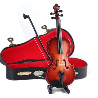 Foto 5 | Foto 5 | Violín Miniatura Dselvgvu De Madera Con Soporte Arco Y Funda De 14 3 Cm - Venta Internacional.