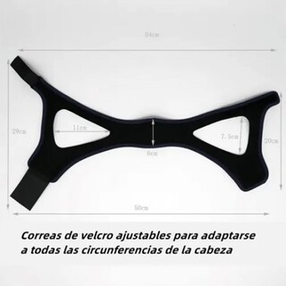 Foto 6 | Foto 6 | Correa Antironquidos Para La Barbilla Agatige Transpirable Negra Y Azul 2 Unidades - Venta Internacional.