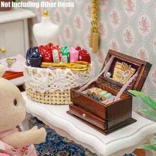 Foto 6 | Foto 6 | Caja De Coser En Miniatura Odoria 1/12 Para Decoración De Casa De Muñecas - Venta Internacional.
