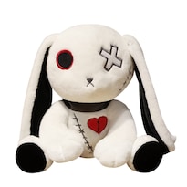 Peluche Crazy Rabbit Halloween Dreadful Bunny 25 Cm - Blanco - Venta Internacional.