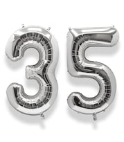Balloon Aule Lámina De Helio Número 35 Plateada De 40 Pulgadas - Venta Internacional.