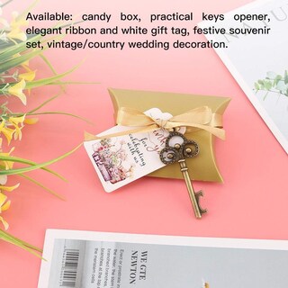 Foto 6 | Foto 6 | Abrebotellas Llaves Con Etiquetas De Acompañante Tarjeta Regalo De Boda - Venta Internacional.