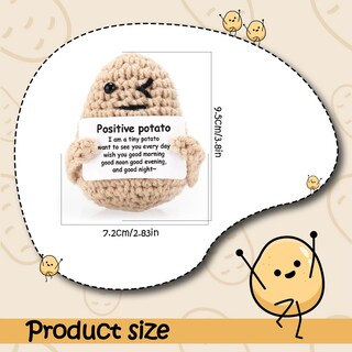Foto 2 | Foto 2 | Muñeca Peutier De Lana Tejida Con Forma De Papa Pequeña Divertida Positiva 10 Cm - Venta Internacional.