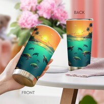 Taza De Café Tumbler Oasisdream De Acero Inoxidable 600 Ml - Venta Internacional.