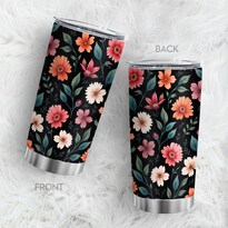Taza De Café Tumbler Oasisdream De 600 Ml Con Estampado Floral - Venta Internacional.