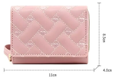 Foto 4 | Foto 4 | Billetera Xtellar Mujer Cuero Pu Compacta Con Cierre Botón Y Cremallera Rosa