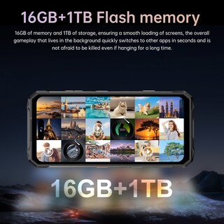 Foto 4 | Foto 4 | Smartphone Stqc X16 Ultra De 16 Gb+1 Tb Resistente Al Agua Negro - Venta Internacional.