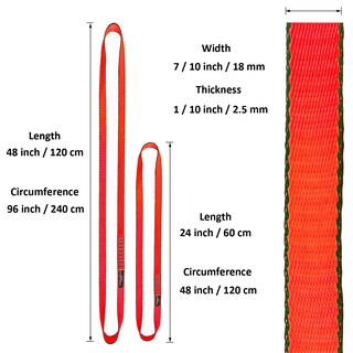 Foto 3 | Foto 3 | Eslingas De Escalada Capark De Nailon 18 Mm 23 Kn 60 Cm Rojas 2 Unidades - Venta Internacional.