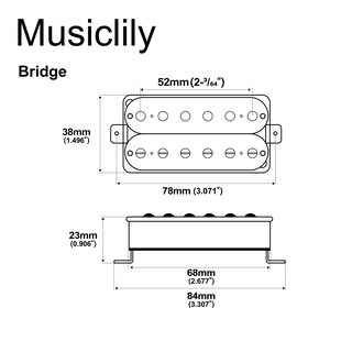 Foto 2 | Foto 2 | Bobina Doble Humbucker De Cerámica Pickup Musiclily Basic De 52 Mm - Venta Internacional.