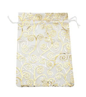 Foto 1 | Foto 1 | Bolsa De Organza Sungulf 100 Unidades Con Cordón De 15 X 20 Cm (dorado Y Plateado) - Venta Internacional.