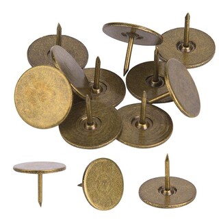Foto 1 | Foto 1 | Upholstery Nail Garosa Plancha De Bronce Cian Con Cabeza Plana 100 Unidades - Venta Internacional.