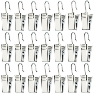 Foto 1 | Foto 1 | Cortina Colgante Tipo Baotongle Con Ganchos Metálicos 60 Unidades Plateada - Venta Internacional.