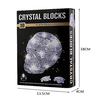 Foto 3 | Foto 3 | Puzle De Cristal 3d Con Forma De Calavera Transparente Artilugio De Bricolaje Para Más De 14 Años - Venta Internacional.
