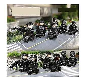 Foto 2 | Foto 2 | Building Block Toy 12 Unidades Black Swat Police Para Niños - Venta Internacional.