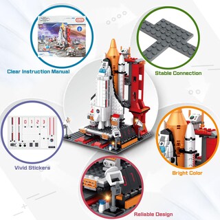 Foto 6 | Foto 6 | Bloque De Construcción: Toy Sitodier Space Exploration Shuttle 1008 Piezas - Venta Internacional.