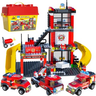 Foto 1 | Foto 1 | Set De Construcción Wishalife City Fire Station Con 3 Camiones De Bomberos 727 Piezas - Venta Internacional.
