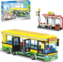 Building Blocks Toy City Town Center Bus Station Con Autobús De 6 A 12 Años - Venta Internacional.