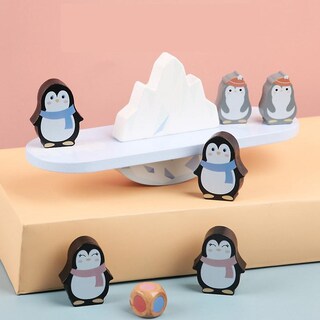 Foto 2 | Foto 2 | Bloques De Construcción Balance Toy Con Forma De Pingüino De Madera Para Niños A Partir De 3 Años - Venta Internacional.