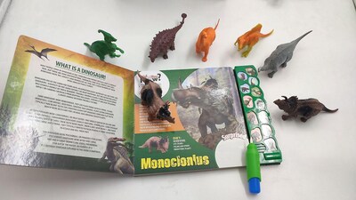 Foto 5 | Foto 5 | Cepillo De Lectura Con Punta De Dinosaurio Para Educación Temprana 2 En 1 - Venta Internacional.