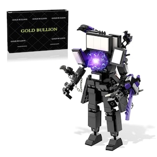 Foto 1 | Foto 1 | Juego De Bloques De Construcción De Juguete Gold Bullion Skibidi Toilet Man - Venta Internacional.