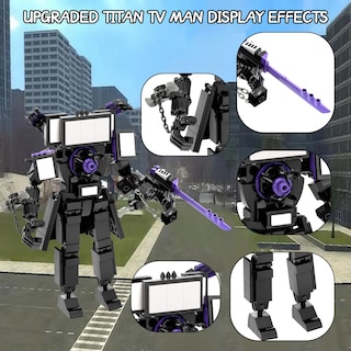 Foto 3 | Foto 3 | Juego De Bloques De Construcción De Juguete Gold Bullion Skibidi Toilet Man - Venta Internacional.