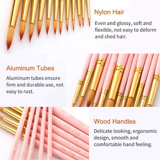 Foto 7 | Foto 7 | Juego De Pinceles Zitainn Professional Artist 12 Piezas Para Óleo Acrílico - Venta Internacional.