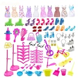 Set De Accesorios Para Muñecas Barbie Con 88 Piezas De Ropa Y Zapatos - Venta Internacional.