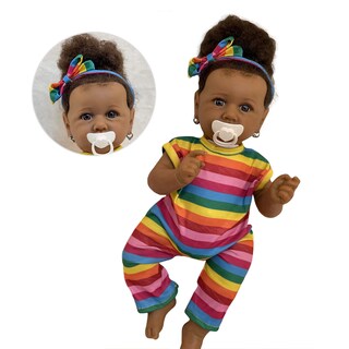 Foto 3 | Foto 3 | Muñeca Reborn Wamdoll Realista Negra De 50 Cm Para Niña Africana - Venta Internacional.