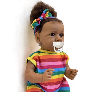 Foto 7 | Foto 7 | Muñeca Reborn Wamdoll Realista Negra De 50 Cm Para Niña Africana - Venta Internacional.