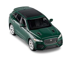 Coche De Juguete Qian 1:32 Jaguar F Pace Suv De Aleación Verde Fundido - Venta Internacional.