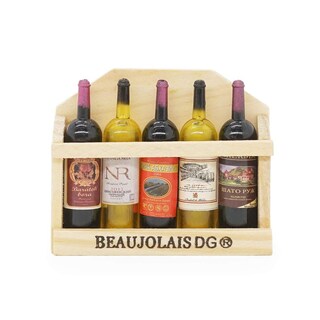 Foto 1 | Foto 1 | Botellero En Miniatura Odoria Escala 1/6 Con 5 Botellas De Madera - Venta Internacional.