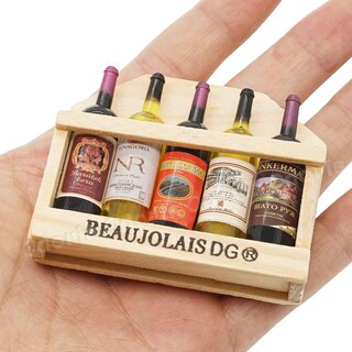 Foto 3 | Foto 3 | Botellero En Miniatura Odoria Escala 1/6 Con 5 Botellas De Madera - Venta Internacional.