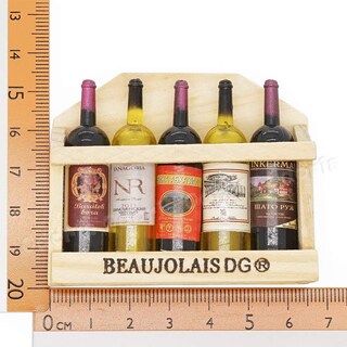 Foto 4 | Foto 4 | Botellero En Miniatura Odoria Escala 1/6 Con 5 Botellas De Madera - Venta Internacional.