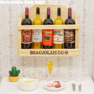 Foto 6 | Foto 6 | Botellero En Miniatura Odoria Escala 1/6 Con 5 Botellas De Madera - Venta Internacional.