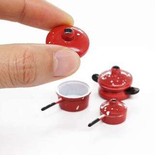 Foto 3 | Foto 3 | Odoria Ollas Y Sartenes En Miniatura Para Casa De Muñecas Escala 1/12 - Venta Internacional.