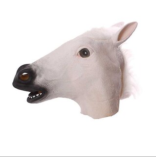 Foto 1 | Foto 1 | Máscara Con Forma De Cabeza De Caballo Diseño De Animal Fiesta De Baile Marrón Negro Y Blanco - Venta Internacional.