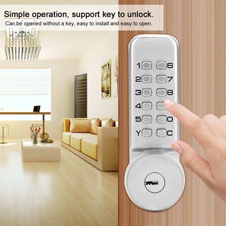 Foto 2 | Foto 2 | Conjunto De Cerradura De Puerta Mecánica Combinación Digital A Prueba De Agua - Venta Internacional.