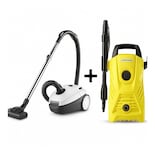 Aspiradora Doméstica VC1 + Hidrolavadora KCompacta Karcher