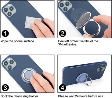 Foto 4 | Foto 4 | Soporte De Anillo De Teléfono 3 Unidades Anillos De Dedo Plegables Para Teléfonos Inteligentes - Venta Internacional.