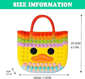 Foto 2 | Foto 2 | Bolso Pop Fidget Toy Bonito Pato Amarillo Para Niñas - Venta Internacional.