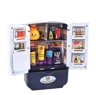Foto 1 | Foto 1 | Juego De Minirefrigerador De Juguete Para Niños De Simulación De Doble Puerta Azul 9 Unidades - Venta Internacional.
