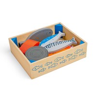 Caja De Madera Para Peces Big Jigs Toys De Play Food Con Salmón Y Atún - Venta Internacional.