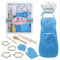 Set De Disfraces De Chef Para Niños 11 Piezas Con Delantal Y Sombrero - Venta Internacional.