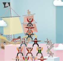 Bloques De Construcción Happy Pirates Balance Jenga 12 Piezas - Venta Internacional.
