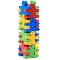 Bloque De Equilibrio Educativo De Dibujos Animados De Madera Con Bloques De Construcción - Venta Internacional.