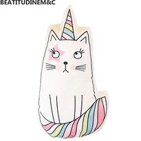 Cojín De Felpa Con Forma De Gato Unicornio Hipopótamo 50 Cm Para Niños - Venta Internacional.