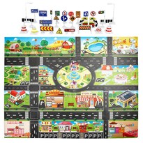 Play Mat Kids City Road Buildings Estacionamiento Con Señal De Tráfico - Venta Internacional.